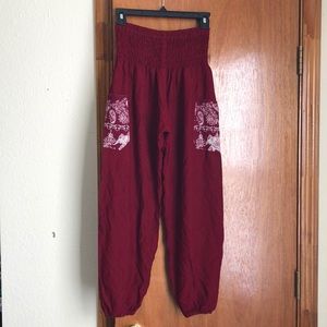 Rombo Red elephant pants